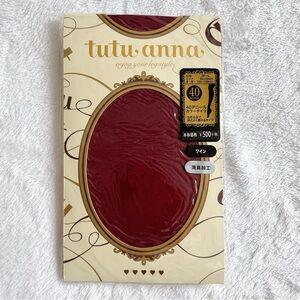Brand New jfashion tutuanna tights 40 Denier Japan M-L size - burgundy